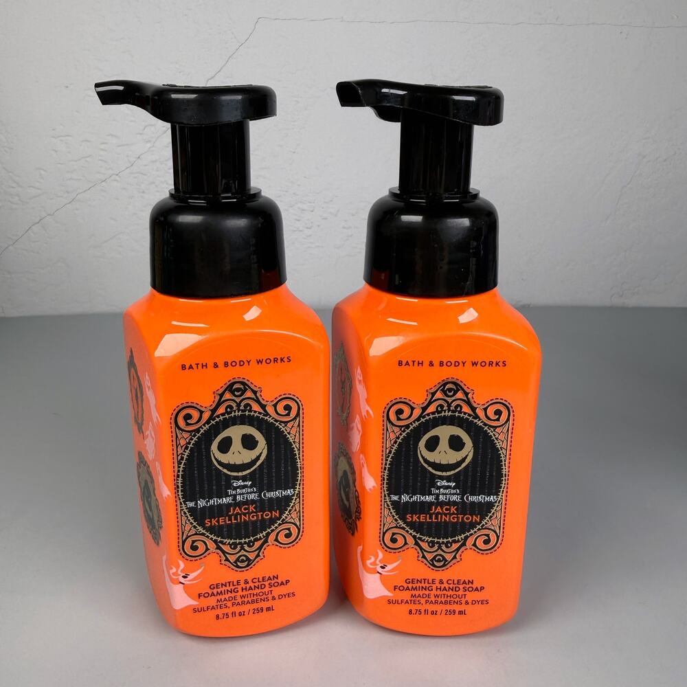 Jack Skellington NBC Foaming Hand Soap Bath and Body Works 8.75oz Lot of 2